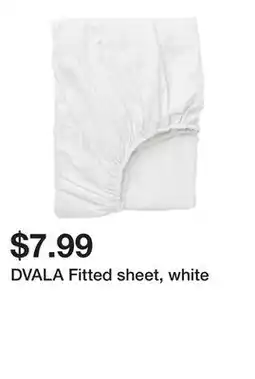 Ikea DVALA Fitted sheet, white offer