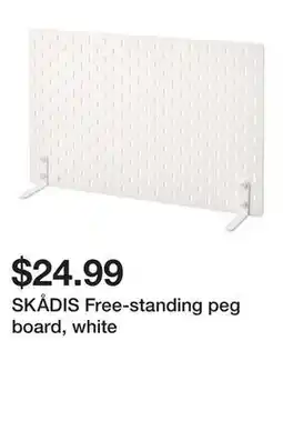 Ikea SKÅDIS Free-standing peg board, white offer