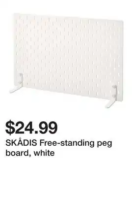 Ikea SKÅDIS Free-standing peg board, white offer