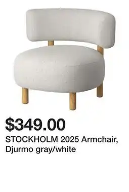 Ikea STOCKHOLM 2025 Armchair, Djurmo gray/white offer