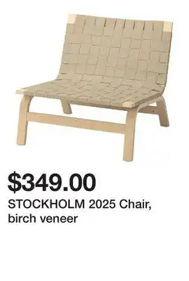 Ikea STOCKHOLM 2025 Chair, birch veneer offer