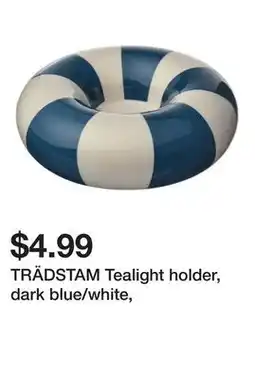 Ikea TRÄDSTAM Tealight holder, dark blue/white offer