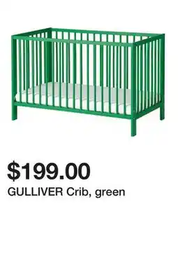 Ikea GULLIVER Crib, green offer