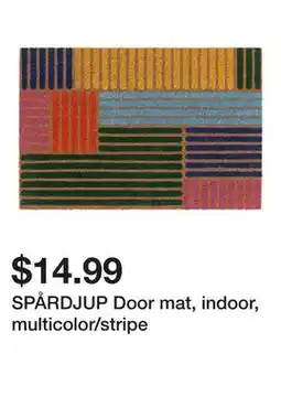 Ikea SPÅRDJUP Door mat, indoor, multicolor/stripe offer