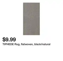 Ikea TIPHEDE Rug, flatwoven, black/natural offer