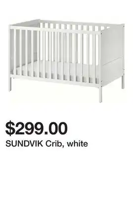 Ikea SUNDVIK Crib, white offer