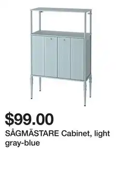 Ikea SÅGMÄSTARE Cabinet, light gray-blue offer