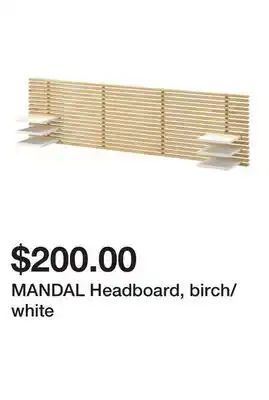Ikea MANDAL Headboard, birch/white offer