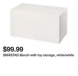 Ikea SMÅSTAD Bench with toy storage, white/white offer