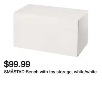 Ikea SMÅSTAD Bench with toy storage, white/white offer