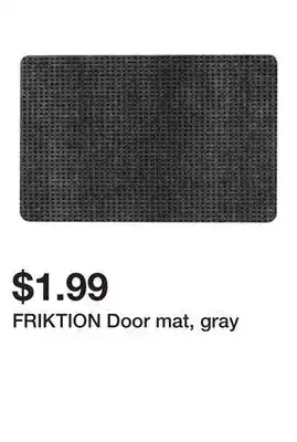 Ikea FRIKTION Door mat, gray offer