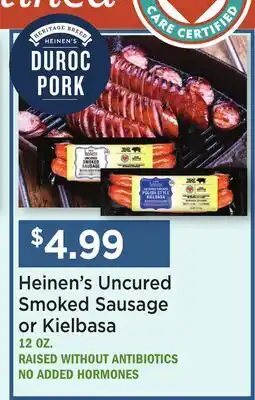 Heinen's Heinen's Uncured Smoked Sausage or Kielbasa offer