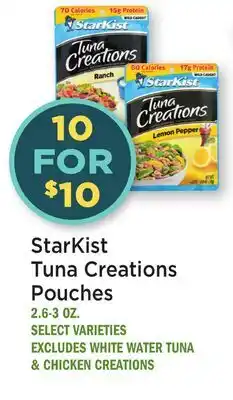 Heinen's StarKist Tuna Creations Pouches offer