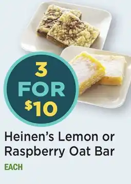 Heinen's Heinen's Lemon or Raspberry Oat Bar offer