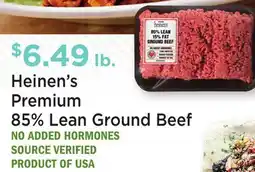 Heinen's Heinen's Premium 85% Lean Ground Beef offer