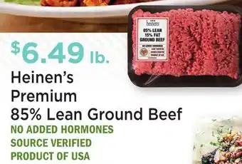 Heinen's Heinen's Premium 85% Lean Ground Beef offer