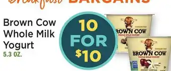 Heinen's Brown Cow Whole Milk Yogurt offer