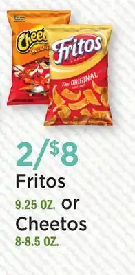 Heinen's Fritos 9.25 OZ. or Cheetos 8-8.5 OZ offer