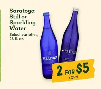 Sprouts Farmers Market Saratoga Still or Sparkling Water offer
