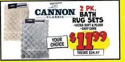 Ollie's 2 PK. CANNON BATH CLASSIC adidas RUG SETS offer