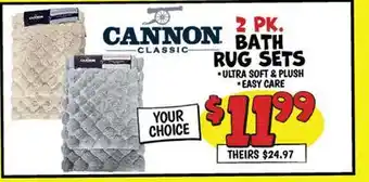 Ollie's 2 PK. CANNON BATH CLASSIC adidas RUG SETS offer