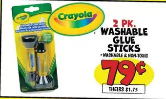 Ollie's WASHABLE GLUE STICKS offer