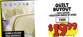 Ollie's QUILT BUYOUT offer