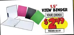 Ollie's 1.5 VIEW BINDER offer
