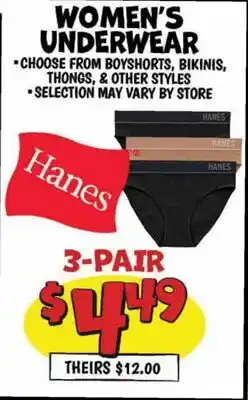 Ollie's WOMEN'S UNDERWEAR PAIR offer