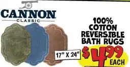 Ollie's 100% COTTON REVERSIBLE BATH RUGS offer