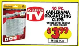 Ollie's 40 PC. CABLERAMA ORGANIZING CLIPS offer