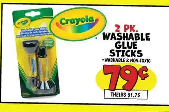 Ollie's 2 PK. WASHABLE GLUE STICKS offer