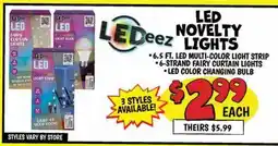 Ollie's NOVELTY LIGHTS-6.5 FT. LED MULTI-COLOR LIGHT STRIP-6-STRAND offer