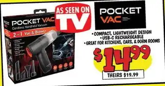 Ollie's VAC Cordless Handheld Vacuum offer