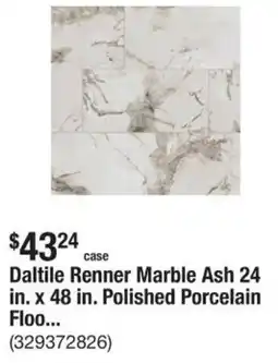 The Home Depot Daltile Renner Marble Ash 24 in. x 48 in. Polished Porcelain Floo... offer