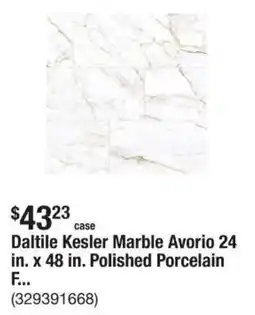 The Home Depot Daltile Kesler Marble Avorio 24 in. x 48 in. Polished Porcelain F... offer