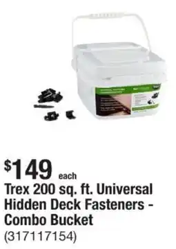 The Home Depot Trex 200 sq. ft. Universal Hidden Deck Fasteners - Combo Bucket offer