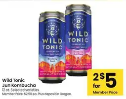 Albertsons Wild tonic jun kombucha offer