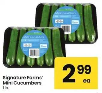 Albertsons Signature farms mini cucumbers offer