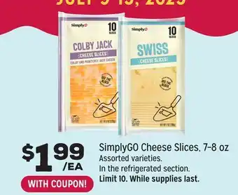 Grocery Outlet SimplyGO Cheese Slices offer