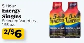 Roche Bros 5 Hour Energy Singles offer
