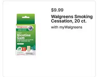 Walgreens Walgreens Smoking Cessation, 20 ct offer