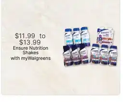 Walgreens Ensure Nutrition Shakes offer