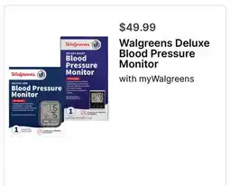 Walgreens Walgreens Deluxe Blood Pressure Monitor offer
