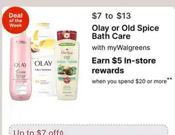 Walgreens Olay or Old Spice Bath Care offer