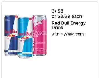 Walgreens Red Bull Energy Drink offer