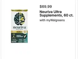 Walgreens Neuriva Ultra Supplements, 60 ct offer