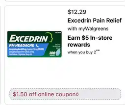 Walgreens Excedrin Pain Relief offer