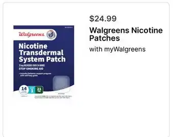 Walgreens Walgreens Nicotine Patches offer