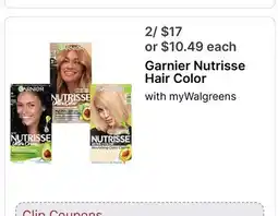 Walgreens Garnier Nutrisse Hair Color offer